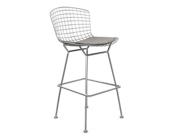 Bertoia - Steel Stool with Seat Cushion