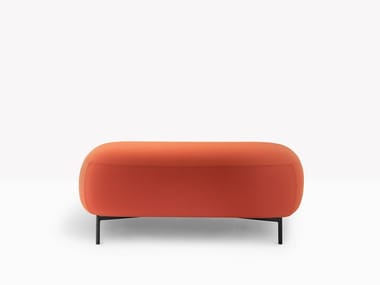 BUDDY 215 - Upholstered rectangular fabric pouf by Pedrali