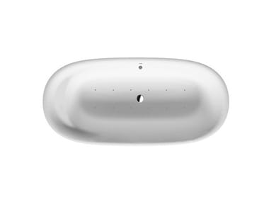 CAPE COD - Freestanding hydromassage oval DuraSolid bathtub by Duravit