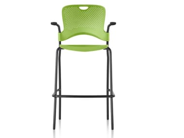 CAPER - High stackable Nylon¢ç stool with armrests by Herman Miller