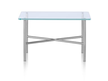 LAYER - Rectangular glass and metal coffee table by Herman Miller
