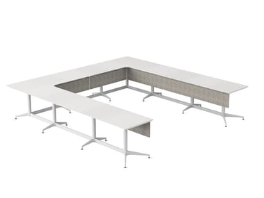 CIVIC - Modular meeting table with cable management by Herman Miller
