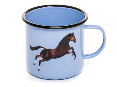 HORSE - Enamelled metal mug