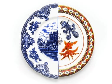 HYBRID ISAURA - Round porcelain dinner plate