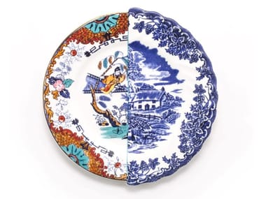 HYBRID VALDRADA - Round porcelain dessert plate