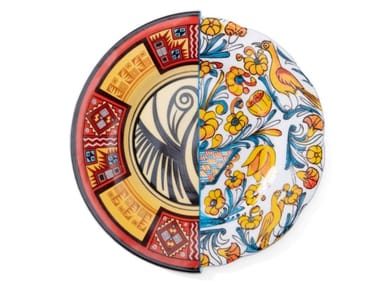 HYBRID HURICANGA - Round porcelain dessert plate