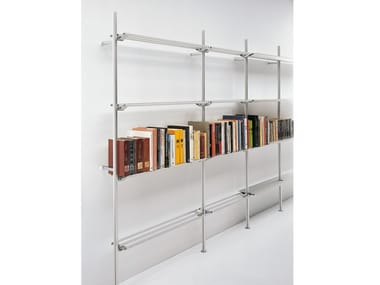 HYPÓSTILA II - Wall-mounted aluminium bookcase by BD Barcelona Design