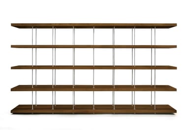 PIANO DESIGN - Open double-sided solid wood bookcase by Riva 1920
