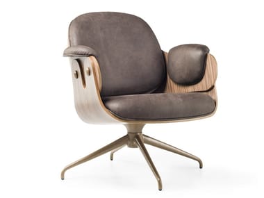 LOW LOUNGER - Swivel easy chair with 4-spoke base by BD Barcelona Design