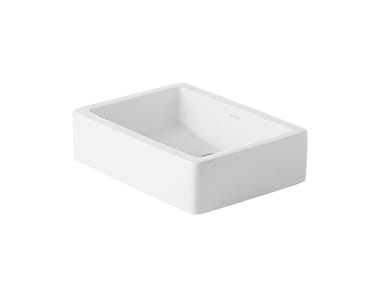 VERO - Countertop rectangular ceramic washbasin by Duravit