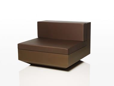 VELA L 100 - Design modular polyethylene garden sofa by Vondom