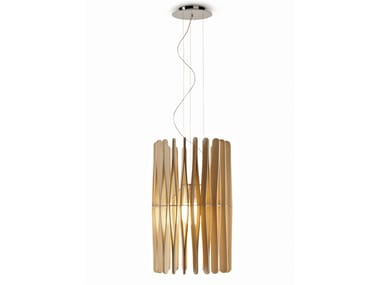 STICK - Wooden pendant lamp by Fabbian