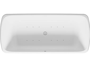 QATEGO - Freestanding rectangular hydromassage DuraSolid bathtub by Duravit