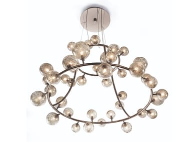 DUCALE - LED blown glass pendant lamp by Longhi