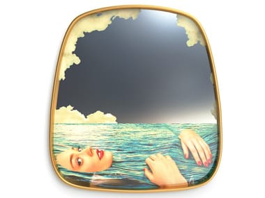 SEA GIRL - Framed wall-mounted mirror