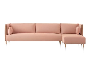 COLOURFORM - 3 seater fabric sofa with chaise longue by Herman Miller