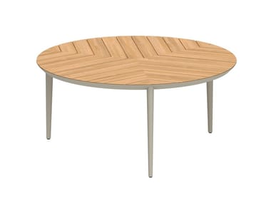 U-NITE - Round teak garden table by Royal Botania