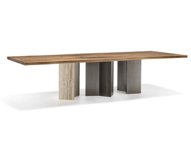 VERO - ESA MIX - Rectangular solid wood table by Arte Brotto
