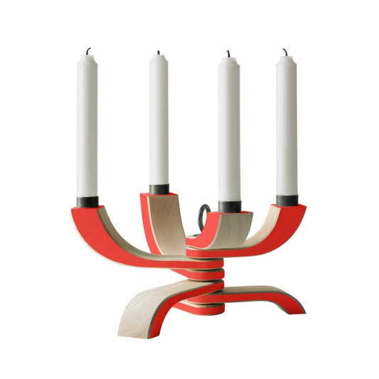 Design House Stockholm Nordic Light 4-Arms Candlestick Red
