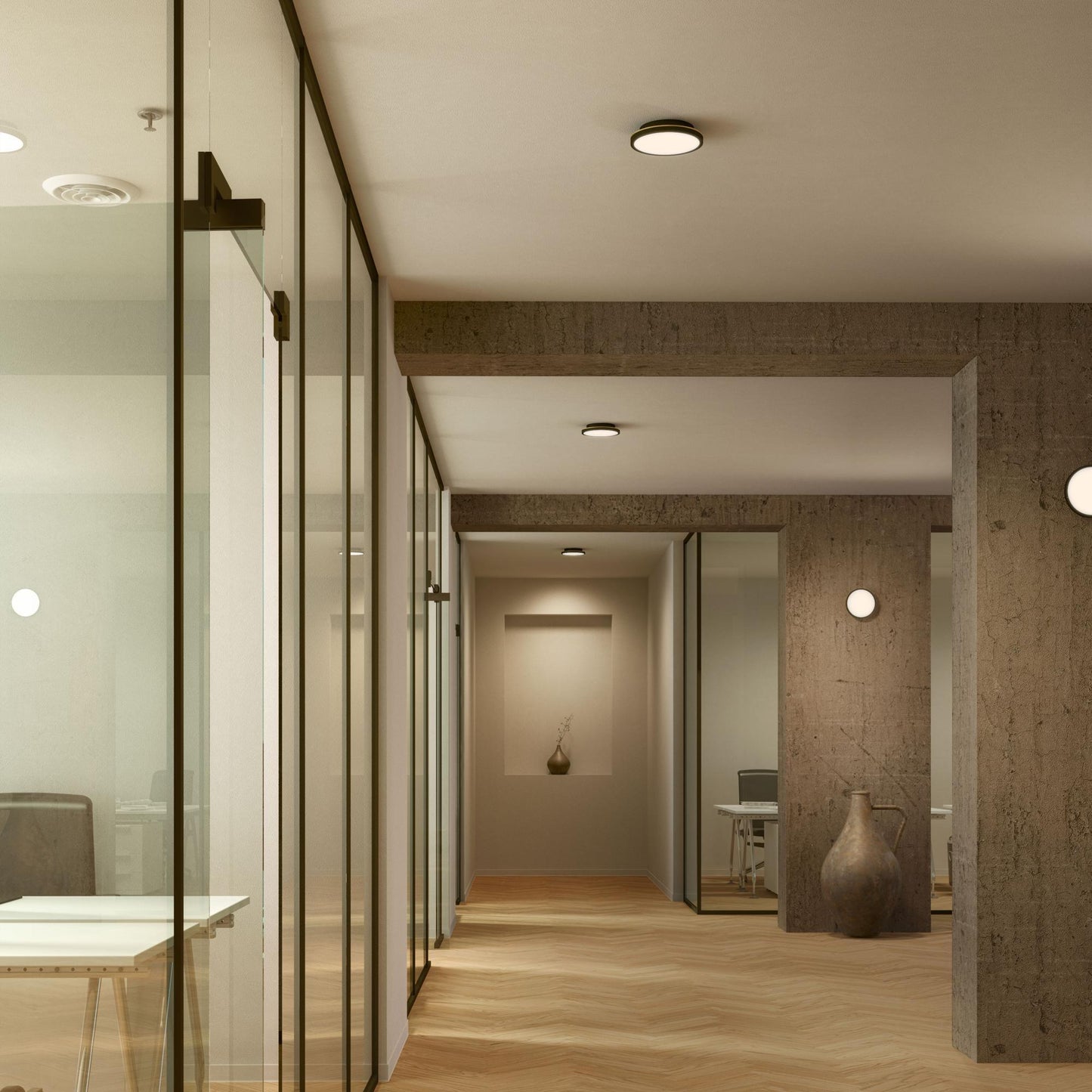 Edgeform Plafon 20 Ceiling Lamp Black/Brass