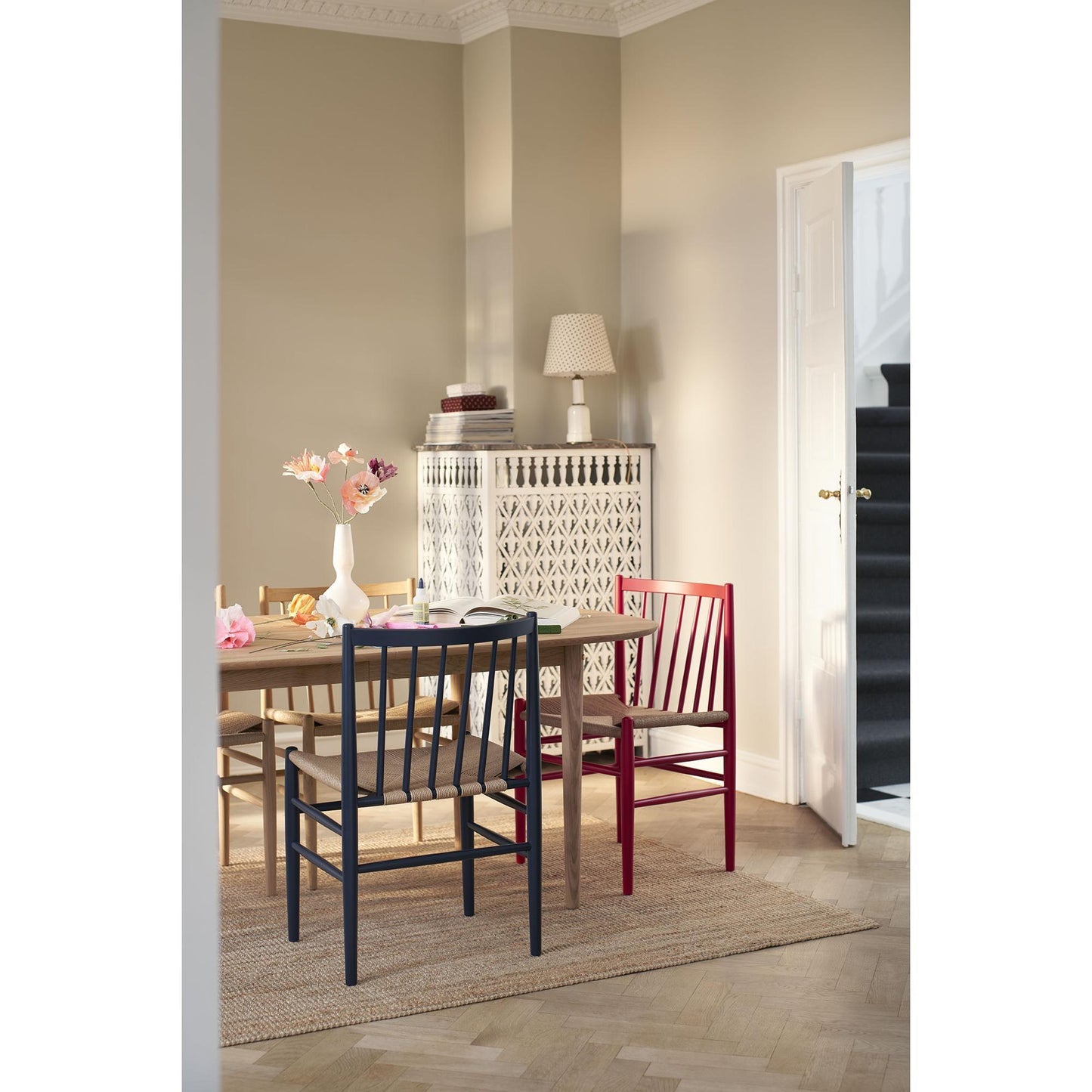 FDB Furniture J80 Dining Chair Oiled Oak/Natural Seat