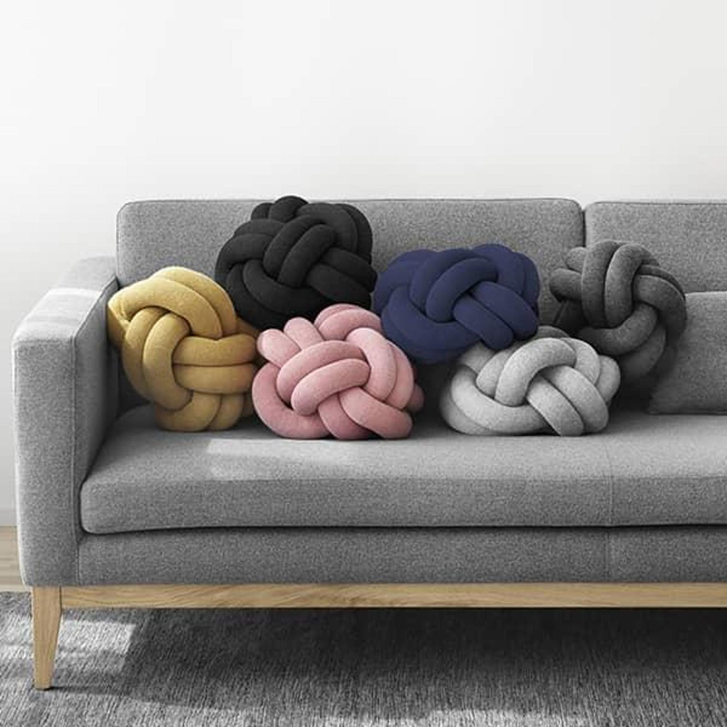 Design House Stockholm Knot Cushion Blue