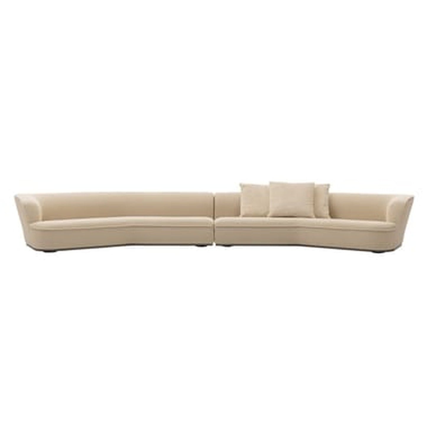 LILUM - Sectional curved fabric sofa