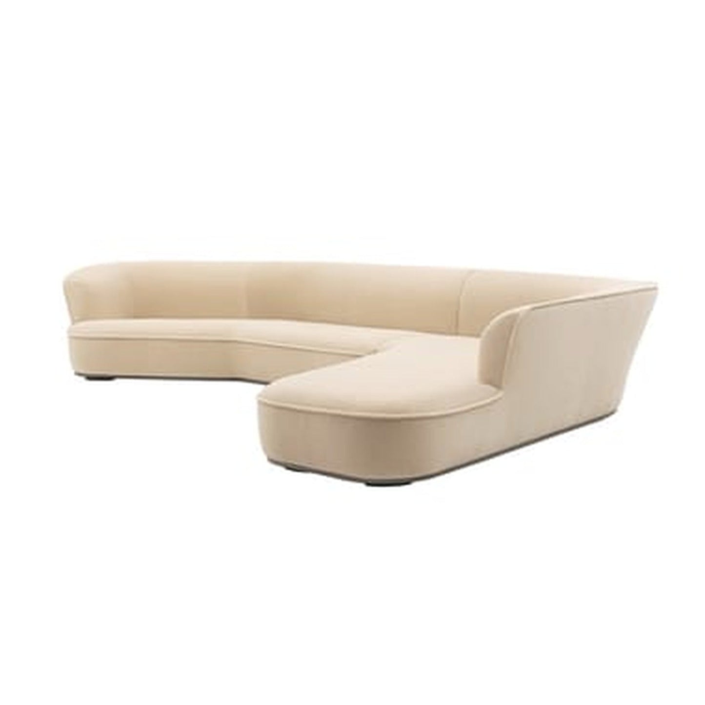 LILUM - Sectional fabric sofa with chaise longue
