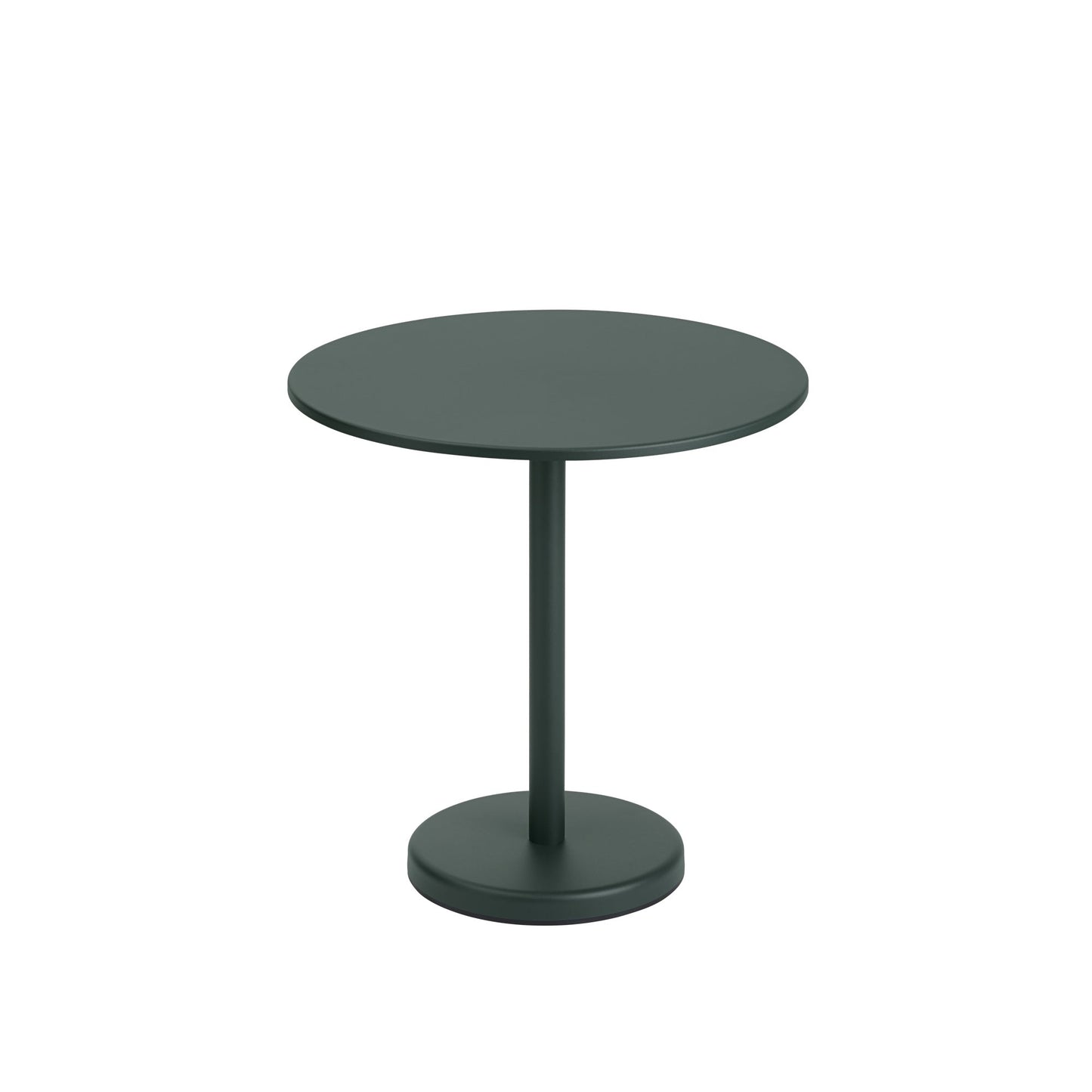 Linear Steel Café Garden Table Ø70 by Muuto #Dark Green