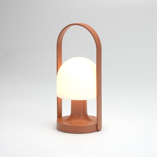 Followme - Led Adjustable Cordless Polycarbonate Table Lamp by Marset #Terracotta