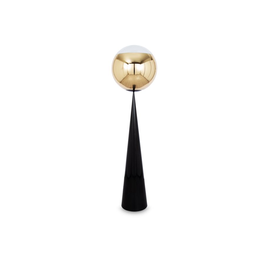 Mirror Ball Cone Fat - Metal And Polycarbonate Led Floor Lamp by Tom Dixon #Gold