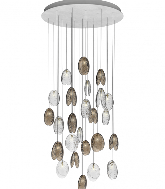 MUSSELS ROUND 26 - LED crystal pendant lamp by bomma