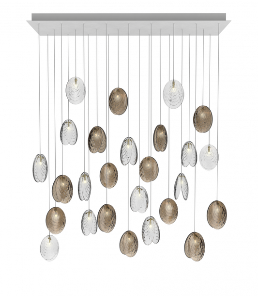 MUSSELS RECTANGULAR 26 - LED crystal pendant lamp by bomma