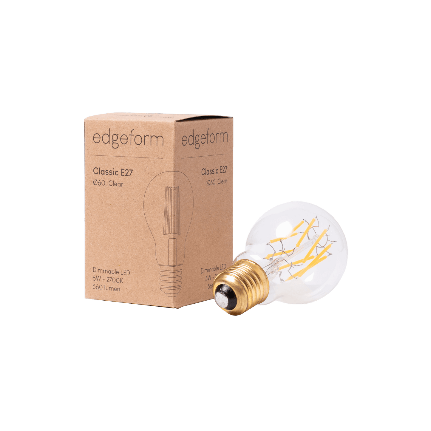 Edgeform Classic Bulb E27 5W Clear Dimmable