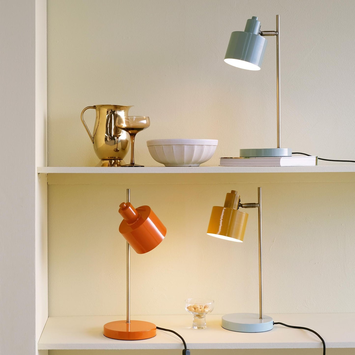 Dyberg Larsen Ocean Table Lamp Orange/ Brass