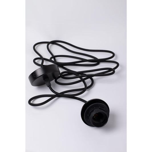 Edgeform E27 Cable Set for Pendant With Rosette 300 cm Black