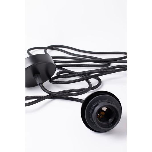 Edgeform E27 Cable Set for Pendant With Rosette 500 cm Black