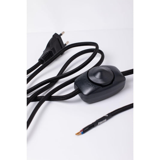 Edgeform Cable Set With Dimmer For Wall Lamp Black