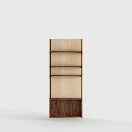 Panel System 1A - Oak Clear Oil / Walnut
