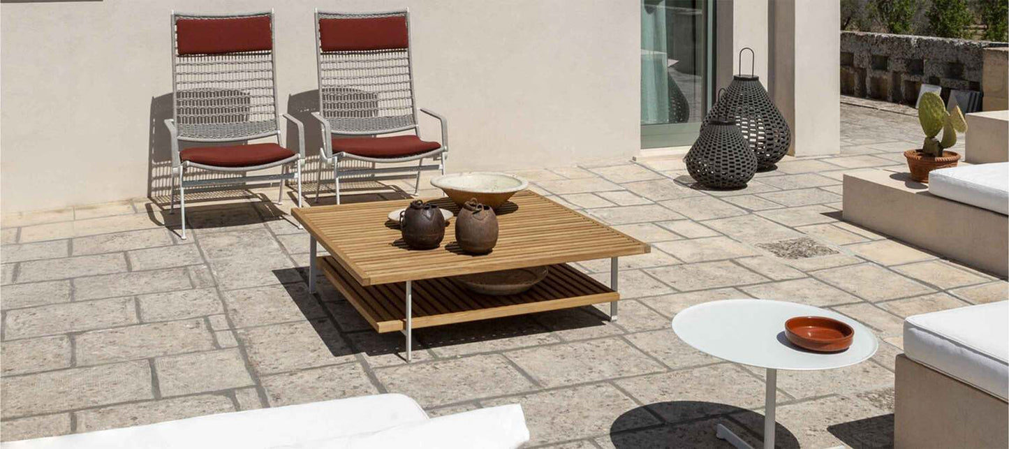 Poltrona Frau Solaria Square Teak Side Table
