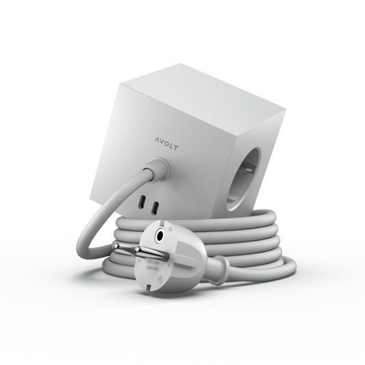 Square 1 USB C & Magnet 180cm by Avolt #Gotland Grey