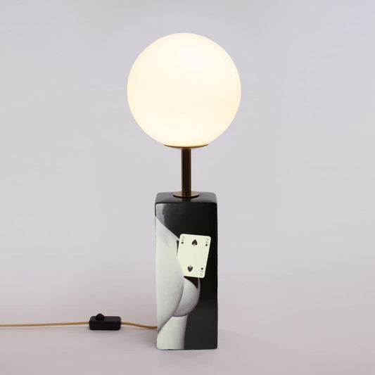 LED Dimmable Indoor Table Lamp Two of Spades by Seletti