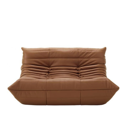 Ligne Roset Togo Small Settee (2-seater, Armless) 'Tona' Version: The Standard of Low and Flexible Sofas Created by All-Foam Structure