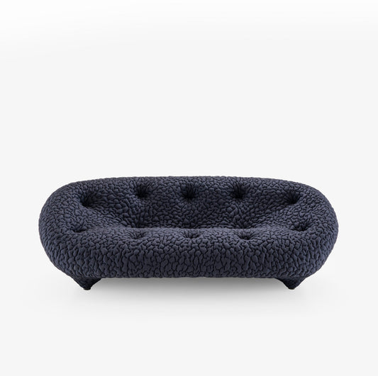 Ligne Roset Ploum Medium Low Back Sofa: 'Room for Posture' Created by Stretch Fabric and Soft Foam