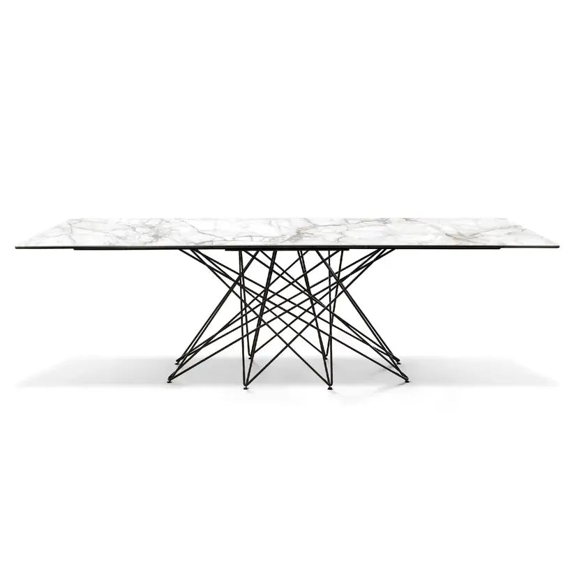 Bonaldo 'OCTA' Rectangular Ceramic Dining Table: An 8-Legged Structure Inspired by the Game of Mikado