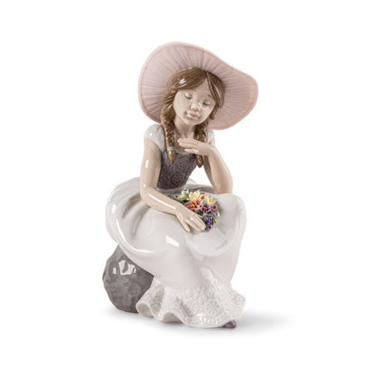 Spring has come Girl Sculpture by Lladró