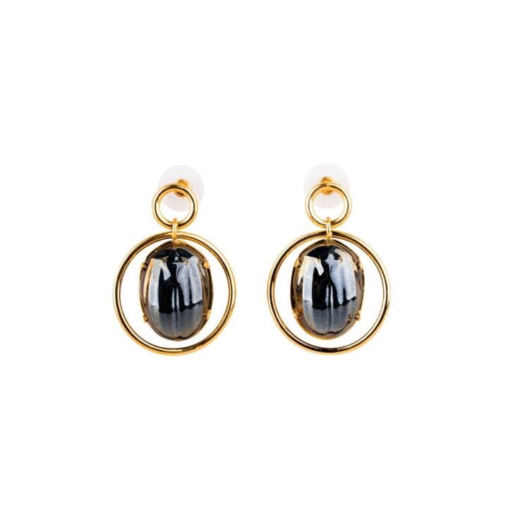 Scarab earrings by Lladró