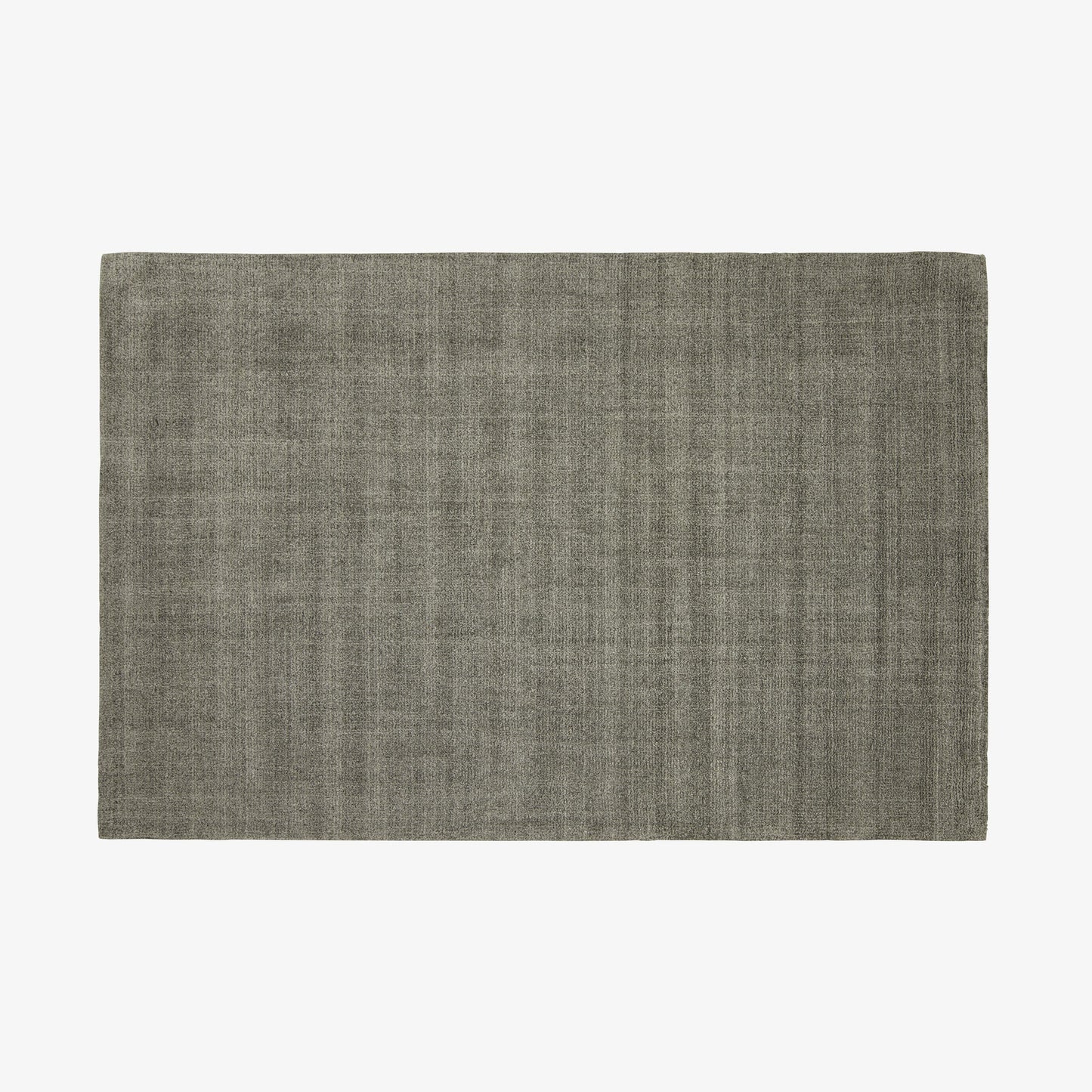 FIBER WOOD - Solid-color handmade rectangular Lyocell rug