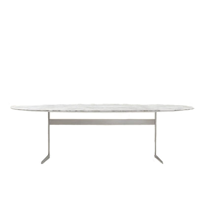 FLY Oval Marble Table (Category - Marble Emperador, Carrara, Marquina, Damasco, Stardust)