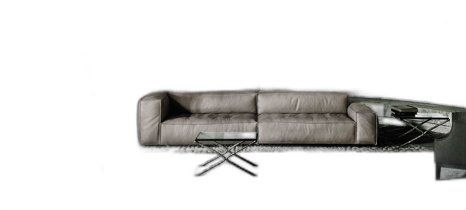 NEOWALL - Fabric double bed